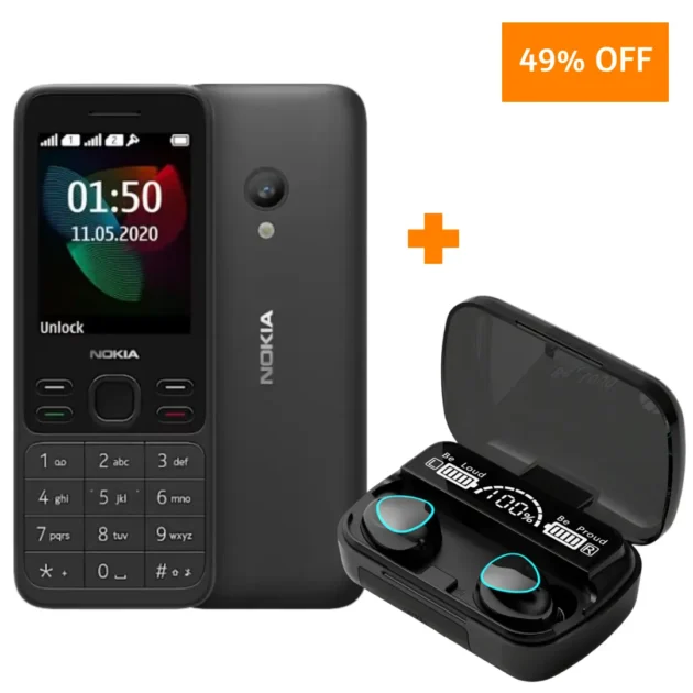 هاتف نوكيا 150 + سماعات بلوتوث M10 تدعم باور بانك